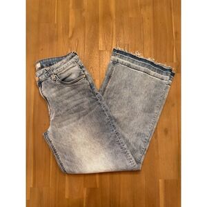 KUT From The Kloth Women's Light Wash High Rise Wide Leg Raw Hem Size 6P